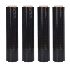 4 Rolls Hand Stretch Plastic Film Shrink Pallet Wrap 18″ X 1500 FT Self-adhering