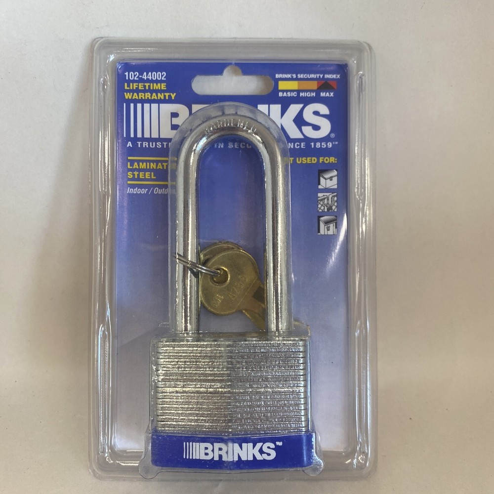 BRINKS 102-44002 Keyed Padlock Steel 44mm High Security, Packaging Varies