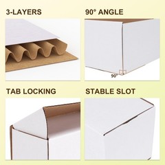 10x8x6 inches Shipping Boxes White set of 15, 10 x 8 x 6 Corrugated Cardboard…