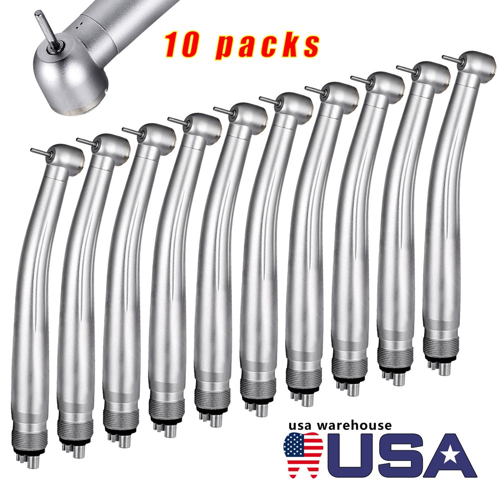 10 pcs CAREPACY NSK Style Dental High Speed Handpiece Push Button Turbine 4 Hole