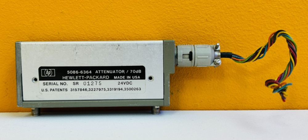 HP Agilent 5086-6364 DC to 18 GHz, 70 dB, SMA, Step Attenuator + Cable. Tested!