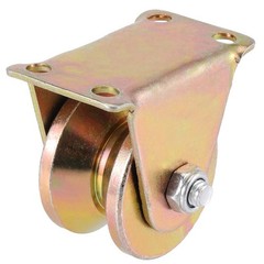 8x 2in 2″ V Groove Wheel Sliding Gate Bracket Roller Heavy Duty Caster Wheels US