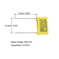 5 x Safety Capacitors Polypropylene Film 0.047uF 275VAC X2 MKP 13.5mm Pin Pitch