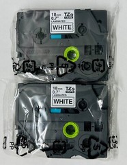 New Genuine Brother P-Touch TZe-241 2PK Black on White Laminated Tape Bag