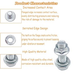 820pcs Metric Flange Bolt Assortment Kit M6 M8 M10 M12 Hex Flange Bolts