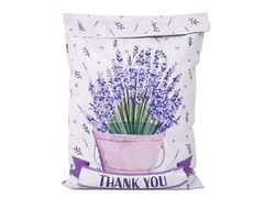 10×13 Lavender Plant Thank you Poly Mailers, Self Sealing Purple Spring Summer M
