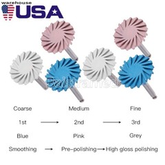 6Pcs Dental Composite Diamond System RA disc 14mm wheel polishing For Handpiece
