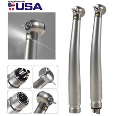 10X Dental Fiber Optic LED E-generator high speed handpiece 2 Holes/4 Holes