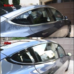 Chrome Delete Vinyl Wrap Kit High Gloss, Black Out Window & Door Trim 4In x 30Ft