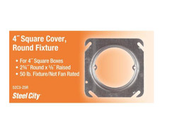 6PK- 2-Gang 4in. 4.3 cu.in Pre-Galvanized Metal Square Mud Ring-5/8in Raised