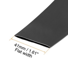 Waterproof Heat Shrink Tubing 1″ (25mm) Dia 41mm Flat Width 2:1 rate 1m Black
