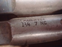 Lot of 9 Vintage Greenfield Taps 3x 1-1/2 6 NC, 3x 1-1/4 7 NC & 3x 1-1/8 7 NC