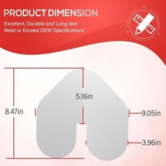 80638 Bow Guard with Notch, Stainless Steel Shield with 3M Adhesive,9 x 8.75 in