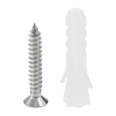 4/8pcs Flat head Self-tapping Screws w Expansion Tube for Hanging Picture Frames