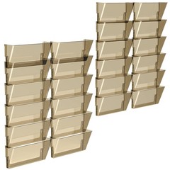 Legal-Size Wall Pocket – Snap & Stack Plastic File Organizer, Mounting Hardwa…