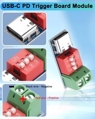 3 PCS USB-C PD/QC Trigger Board USB-C to 5V/9V/12V/20V Adjustable Power Module