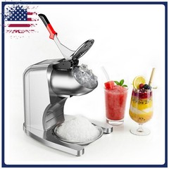 Commercial Ice Shaver Crusher 250 Lbs/Hr Electric Snow Cone Maker 350W 2000RPM