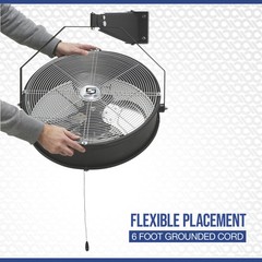 Strongway 18in. Garage Bay Fan, 3300 CFM, 1/12 HP
