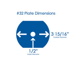 #32 Grinder plate with 3/8″ Holes and 2 Flat Edges. Fits Butcher Boy Grinders