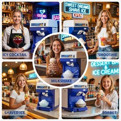 Garvee Ice Shaver Machine,Electric Snow Cone & Frozen Yogurt Maker,Ice Crusher