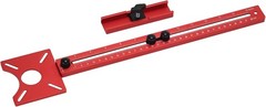 HeavyDuty Wood Router Circle Cutting Guide 15.7″ Dual Scale Inch CM Slotting Jig