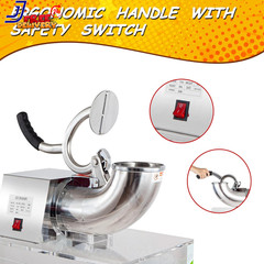 48L Snow Cone Machine 500LB/H Commercial Shaved Ice Machine 300W Electric Ice