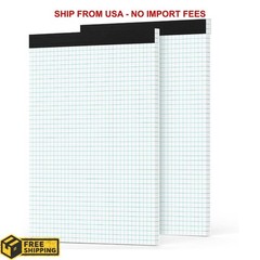 Graph Paper, Grid Paper 8.5 x 11 Graph Paper Pad, [2 Pack] Quad Ruled Grid Paper