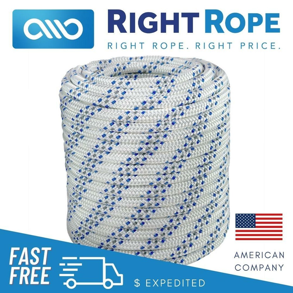 5/8″ x 150′ Double Braid Polyester Arborist Bull Rope Tree Rigging Line