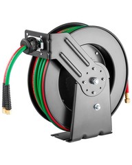 VEVOR Retractable Welding Hose Reel 1/4 in x 50FT Oxygen Acetylene Rubber Hose
