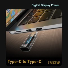 USB C Adapter LED Wattage Display 140W 40Gbps 8K USB C Extension PD3.1 Type5464