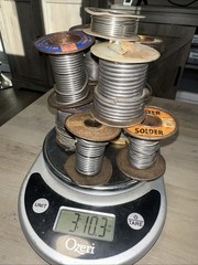 Lot of Solder Spools Over 3 Pounds! Various Sizes 10 Rolls Used