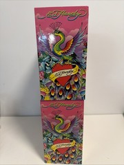 2x – Ed Hardy Lisa Frank Love Kills Slowly Peacock Design Hanging File Box RARE