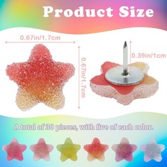 30Pcs Pentagram Push Pins,Cute Decorative Push Pins with Storage Box Colored …