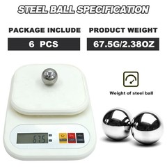 6pcs 1″ Chrome Steel Bearing Balls 25.4mm Steel Ball Precision Bearings