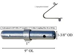 10PCS Scaffolding #6 tube 1-3/8” Replacement Parts Scaffolding w 1” Collar