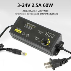 60W Power Supply DC 3V~24V Adjustable Variable Universal Switching AC/DC Adapter