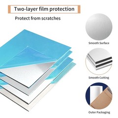 1PCS 6061 Aluminum Sheet Metal 3/16″ x 12″ x 12″, Aluminum Plates Covered wit…