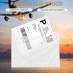 Shipping Label Sleeves 7.5″ X 5.5″ (50 Packs) Bestiker Clear 50 Packs