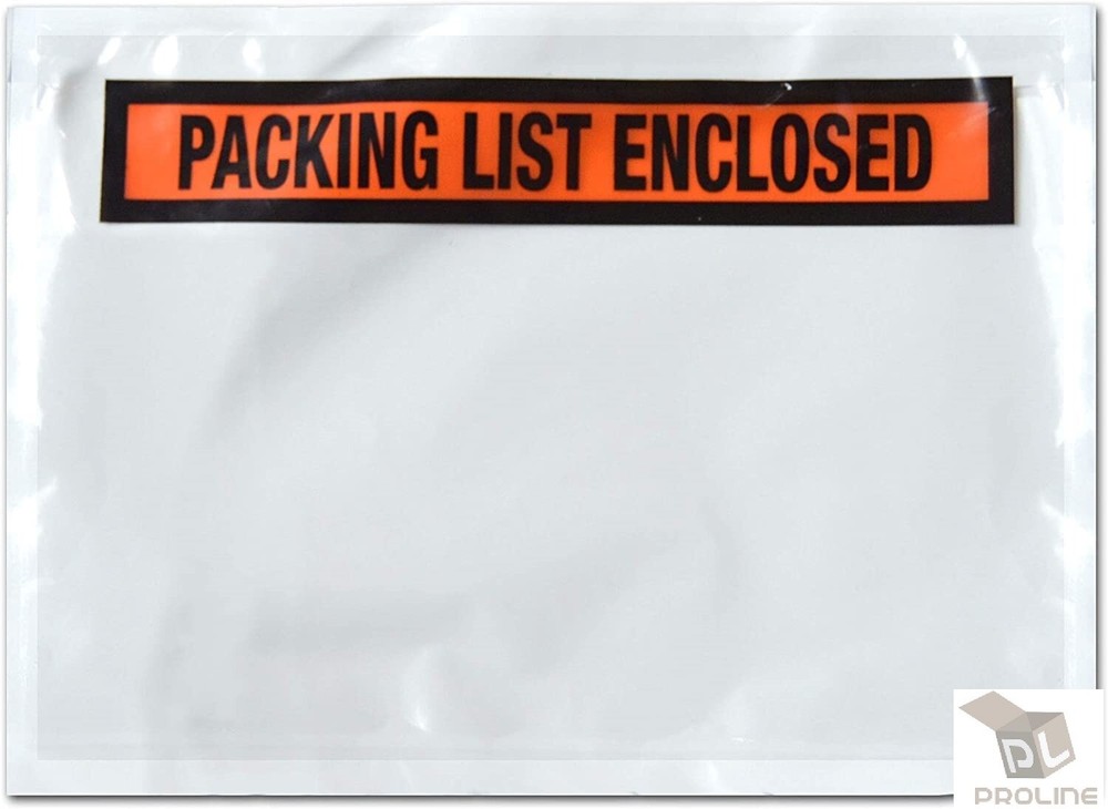 Packing List 7.5″ x 5.5″ Envelopes Enclosed Self Adhesive Pouch Shipping Label
