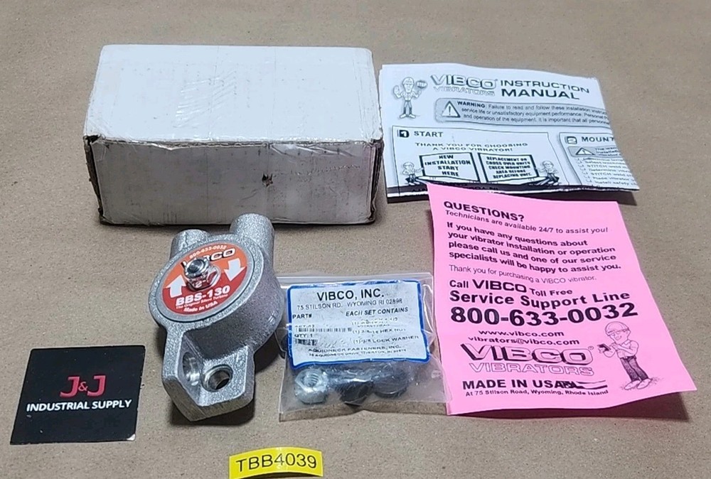 *NEW* Vibco BBS-130 Pneumatic Vibrator Unit 75Lb Force 80Psi 10500Rpm +Warranty