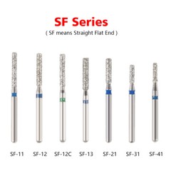 5Pcs/pack Dental Diamond Burs FG Needle Taper Fine Grit High Speed ns