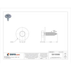 Manufacturer Varies Class 9.8, M6 Structural Bolt, Black Phosphate Steel, 25 mm