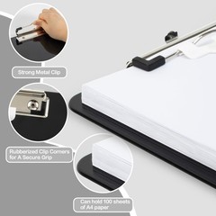 Plastic Clipboard, Clipboards with Low Profile Clip, Standard A4 Letter Size …