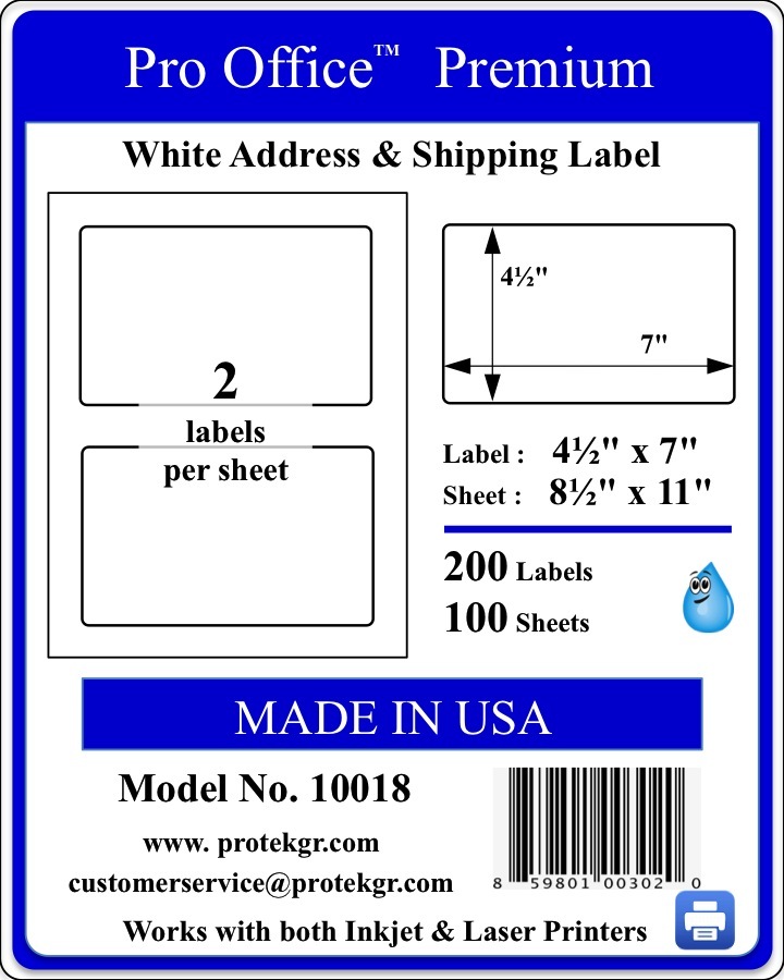 Pro Office 1000 Self Adhesive Shipping Labels Round Corner blank shipping labels