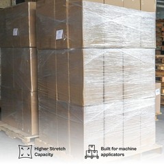 1 Roll Opaque Blue Machine Length Hand Stretch Wrap 20 in x 5000 ft x 63 Ga