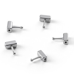 AZDENT Dental Orthodontic Lingual Buttons Bondable Round /Rectangular Base