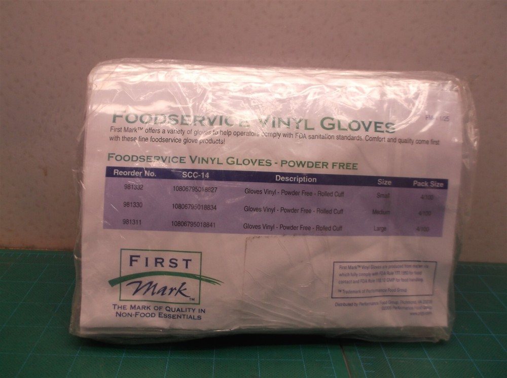 FIRST MARK FM-1 1/25 FOODSERVICE VINYL GLOVES