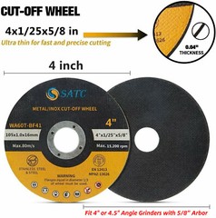 100 Pack 4 inch Metal Cut Off Wheels with 5/8″ Arbor Angle Grinder Cutting Disc