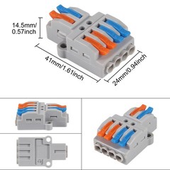 10 Pcs Lever Wire Connectors Quick Wiring Cable Connector Push-in Conductor