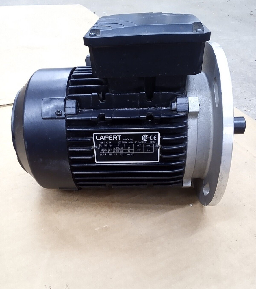 Lafert ST80C4 Motor 0.75 HP 1680 RPM 208-230/440-460 V